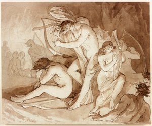 Illustrasjon til "Paradise Lost" (blekk på papir)